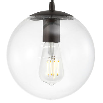 Bleecker 7.75" Metal/Glass Globe LED Pendant